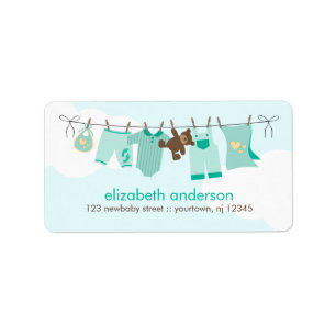 Baby Clothesline {groen} Etiket