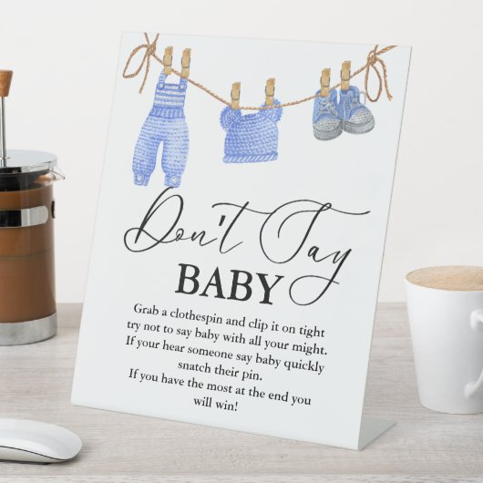 Baby Clothesline zegt niet het partijteken van bab Reclamebord Met Voetstuk (Insitu)