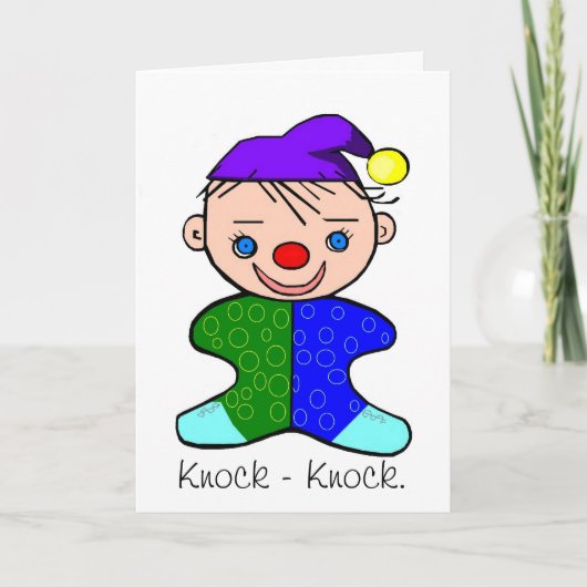 Baby Clown Knock - Knoke Joke Carte de voeux (Devant)
