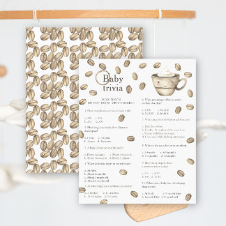 Baby Coffee baby shower - Baby Trivia Game
