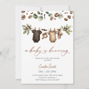 Baby Coffee Bean waslijn Baby Shower Kaart