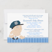 Baby Cop Police Officier Baby shower Invitation (Devant)
