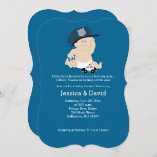 Baby Cop Police Officier Baby shower Invitation