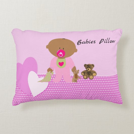 Baby Coussin design en Pinks Girl (Devant)
