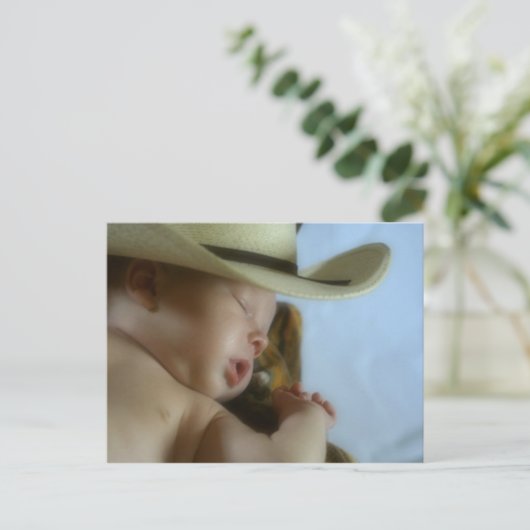Baby Cowboy Briefkaart (Staand voorkant)