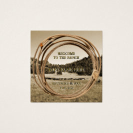 Baby Cowboy/Cowgirl Announcement Cards Vierkante Visitekaartjes