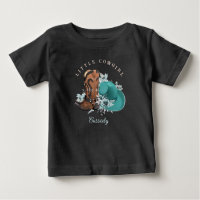 Baby Cowgirl cowboy laarzen pet turquoise bruine n
