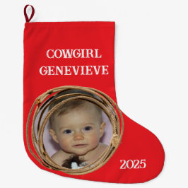 Baby Cowgirl Eerste Kerstkous Grote Kerstsok