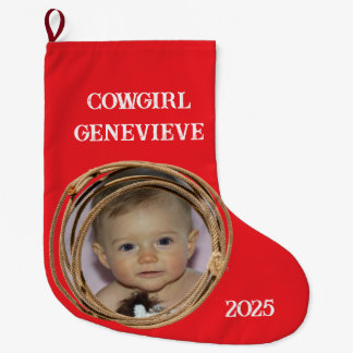 Baby Cowgirl Eerste Kerstkous Grote Kerstsok