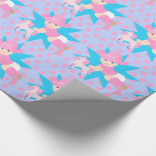 Baby Cowgirl Met Hoed Voor Elke Gelegenheid Roze S Cadeaupapier
