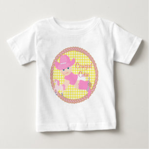 Baby Cowgirl Roze Hoed Laarzen en Paard Sleeveless