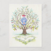 Baby Cradle in A Tree of Hearts and Love Briefkaart (Voorkant)