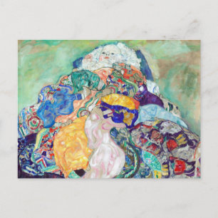 Baby Cradle schilderij van Gustav Klimt Briefkaart