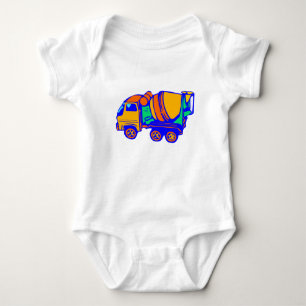 BABY CREEPER CEMENT TRUCK ROMPER