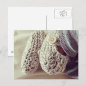 Baby Crochet Booties Briefkaart (Voorkant / Achterkant)