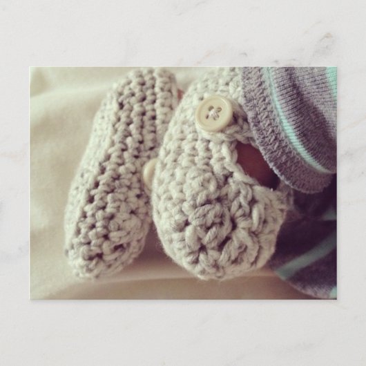 Baby Crochet Booties Briefkaart (Voorkant)