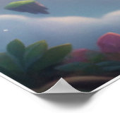 Baby Crystal Dragon | Cute Fantasy Art Poster (Coin)