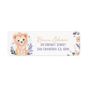 Baby Cub Boho Floral Design - Retouradres Etiket