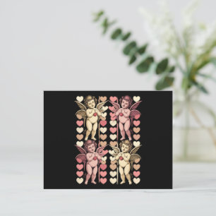 Baby Cupid Coquette boog Retro Valentijnsdag Briefkaart