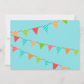 Baby Cute Maandelijkse Groei Blauwe Elephant Kaart (Achterkant)