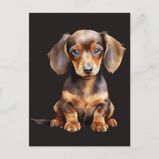 Baby Dachshund Briefkaart (Voorkant)