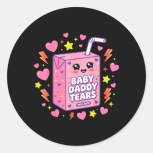 Baby Daddy Tranen Kawaii Sap Verpakking Schattig G Ronde Sticker