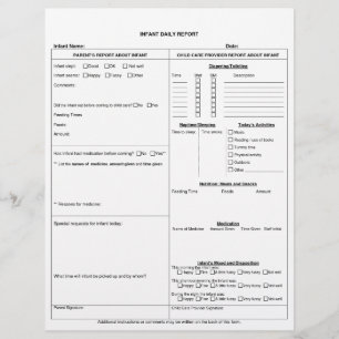Baby Dagelijks rapport — Blad Flyer
