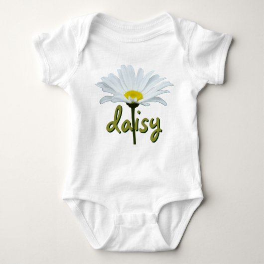 Baby Daisy Creeper Custom Daisy Flower Baby top (Voorkant)
