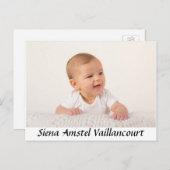 Baby Dank u briefkaart (Voorkant / Achterkant)