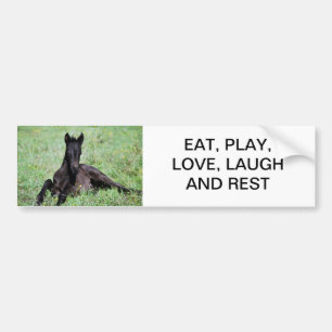 Baby dat in de weide ligt bumpersticker