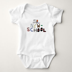 Baby de heer New-School Font Jersey Bodysuit