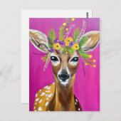 Baby Deer Briefkaart (Voorkant / Achterkant)