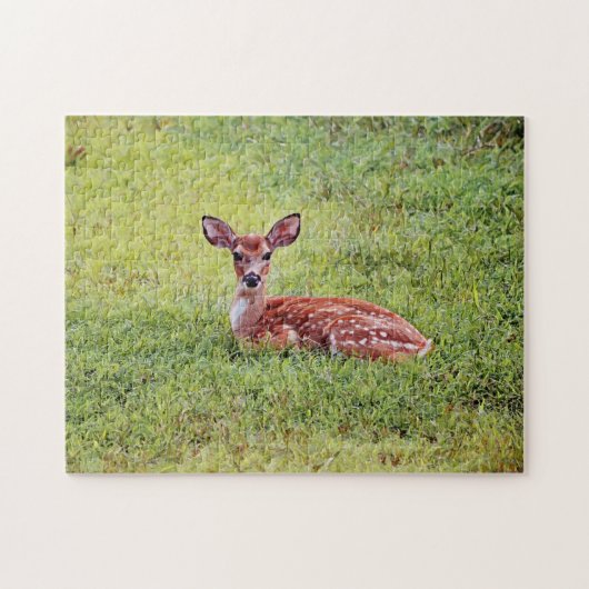 Baby Deer Cute Fawn Art Puzzle Legpuzzel (Horizontaal)