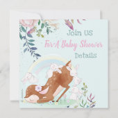 Baby Deer en Bunnies Kaart (Achterkant)