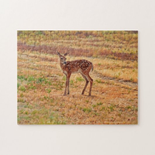 Baby Deer Fawn Faune Art Puzzle (Horizontal)