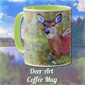 Baby Deer Fawn Repose dans Meadow Art Mug Cup
