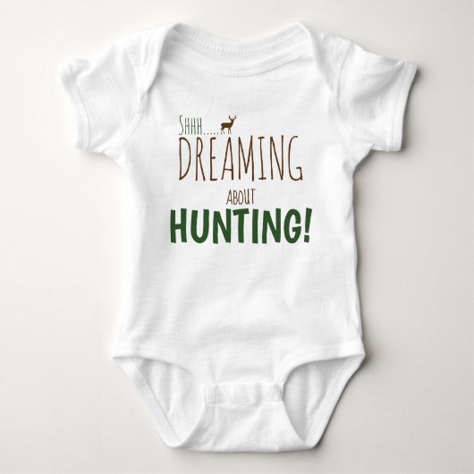Baby Deer Hunting Jersey Bodysuit Shirt (Voorkant)