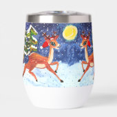 Baby Deer in Santa Hat "Kunst door kinderen" (Voorkant)