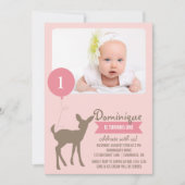 Baby Deer | Invitation d'Anniversaire de enfant de (Devant)