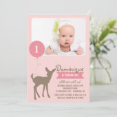 Baby Deer | Invitation d'Anniversaire de enfant de (Debout devant)