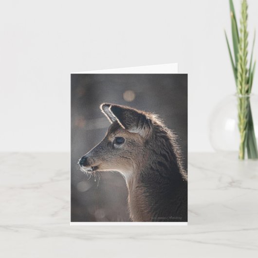 Baby Deer met de Cutest Ears Focus Kaart (Voorkant)