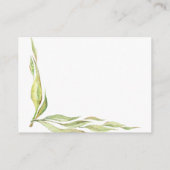 Baby Deer met Greenery Diaper Raffle Ticket Informatiekaartje (Achterkant)