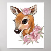 Baby Deer Roos Animal Poster | Wandafdrukken (Voorkant)