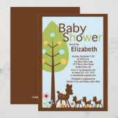 Baby Deer Triplets Veelvoudige Uitnodiging van het (Voorkant / Achterkant)