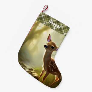 Baby Deer Wildlife Portret op persoonlijke titel Kleine Kerstsok