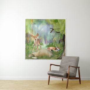 Baby Deer Woodland Friends Wandkleed