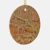 Baby Deer's eerste winter Keramisch Ornament (Rechts)