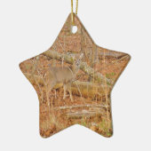 Baby Deer's eerste winter Keramisch Ornament (Links)