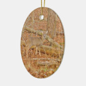 Baby Deer's eerste winter Keramisch Ornament (Links)