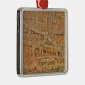 Baby Deer's eerste winter Metalen Ornament (Rechts)